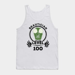 Level 100 Beautician Face Mask Gift Tank Top